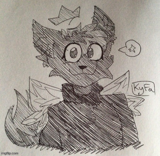 kitty drawn by KyFa | image tagged in kitty drawn by kyfa | made w/ Imgflip meme maker