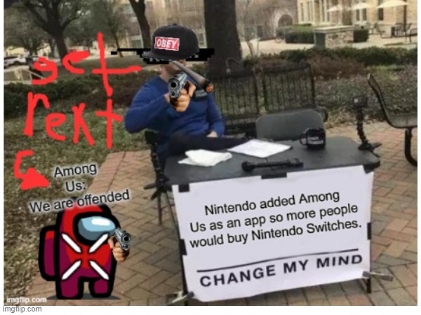 But actually tho | image tagged in nintendo,among us | made w/ Imgflip meme maker