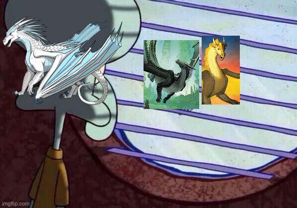 When Moon chooses Qibli instead | image tagged in squidward window | made w/ Imgflip meme maker