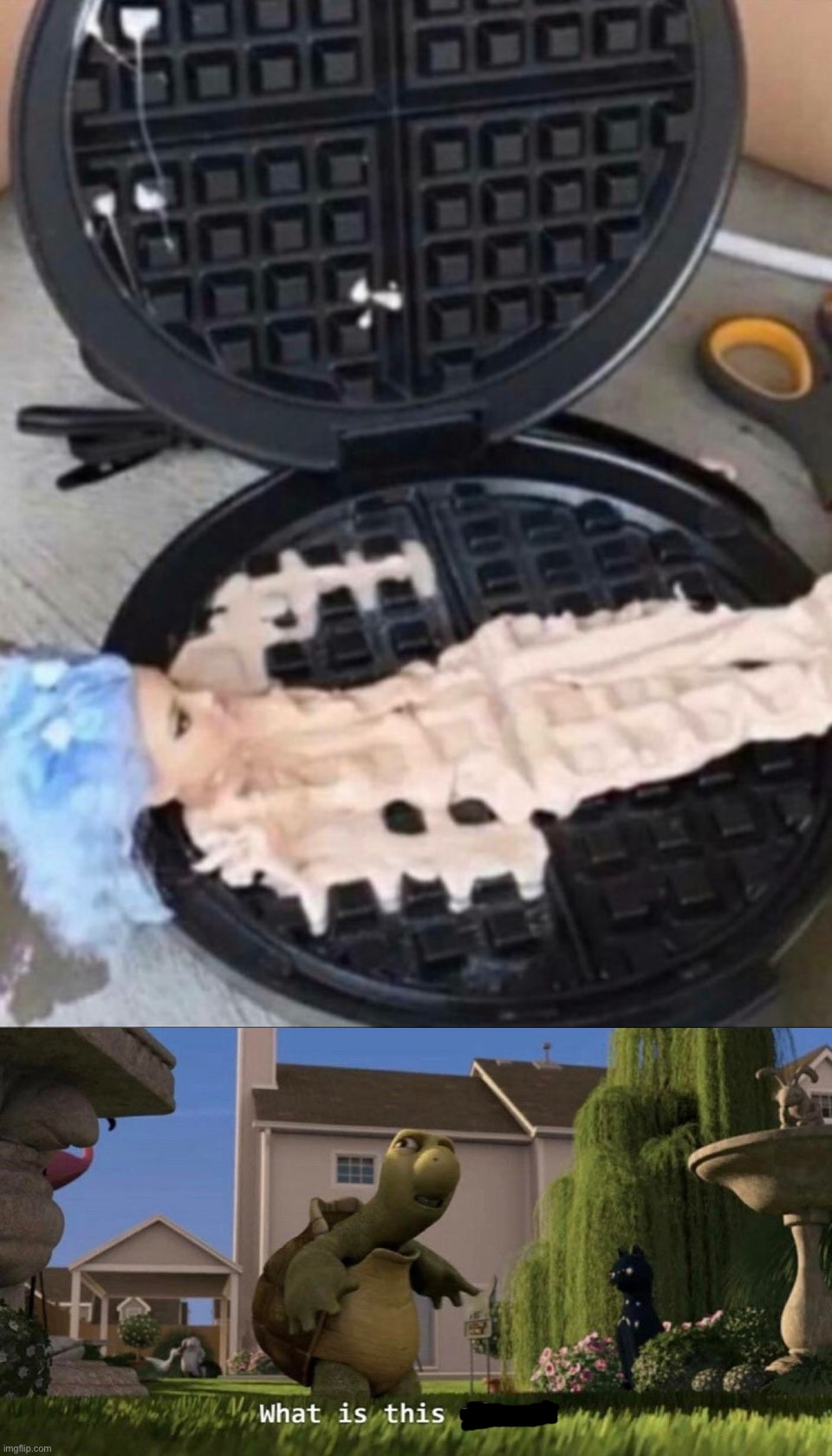 Barbie waffles | image tagged in what is this place,memes,funny,cursed image | made w/ Imgflip meme maker