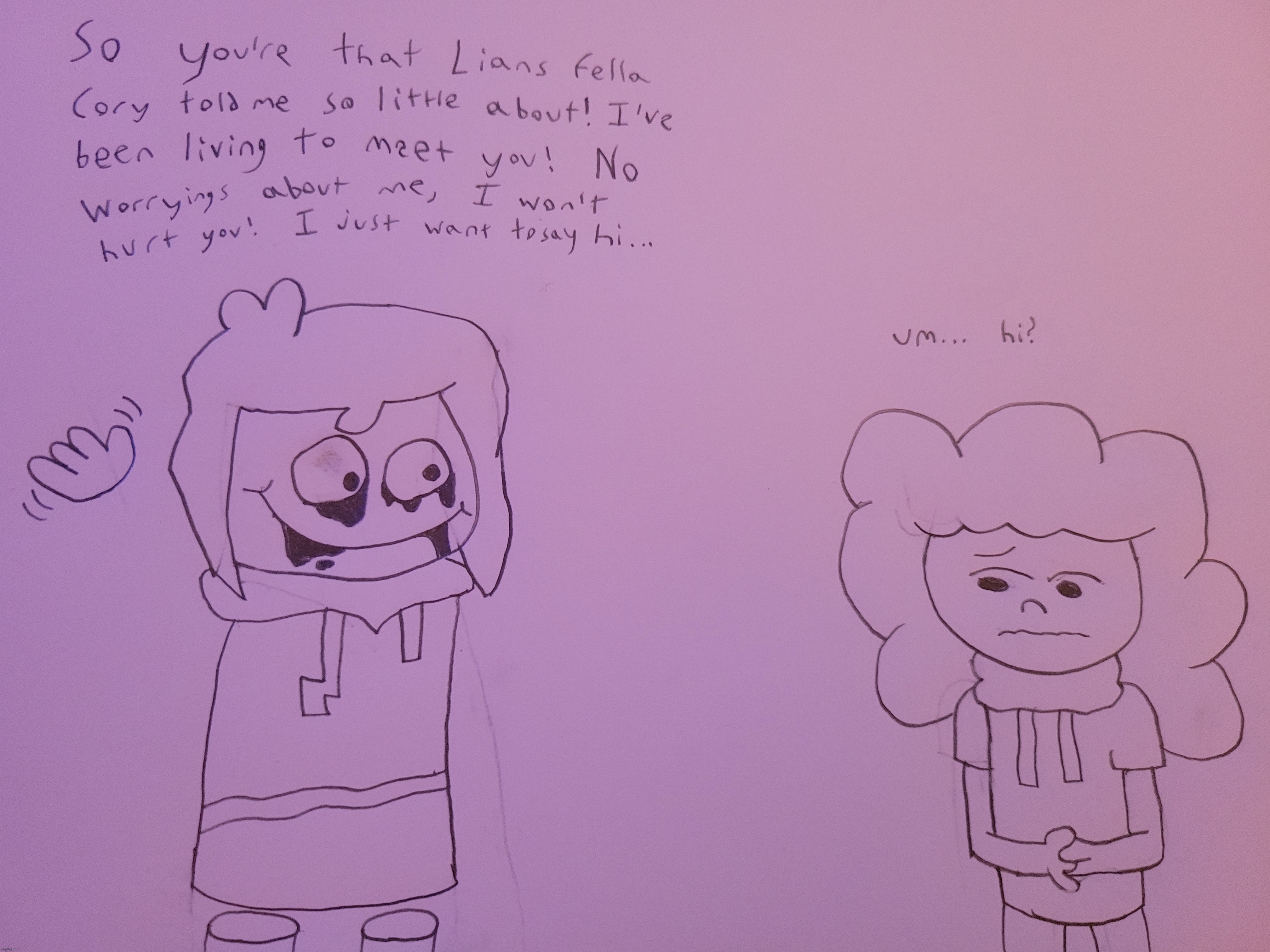 Mascot Cory meets Lian | made w/ Imgflip meme maker