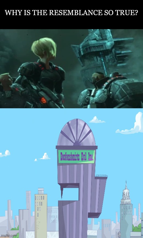Why does the research lab in Hero's Duty (Wreck it Ralph) look like this? | WHY IS THE RESEMBLANCE SO TRUE? | image tagged in doofenshmirtz,wreck it ralph | made w/ Imgflip meme maker