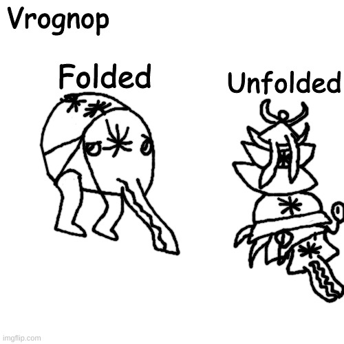 treghrum | Folded; Vrognop; Unfolded | made w/ Imgflip meme maker