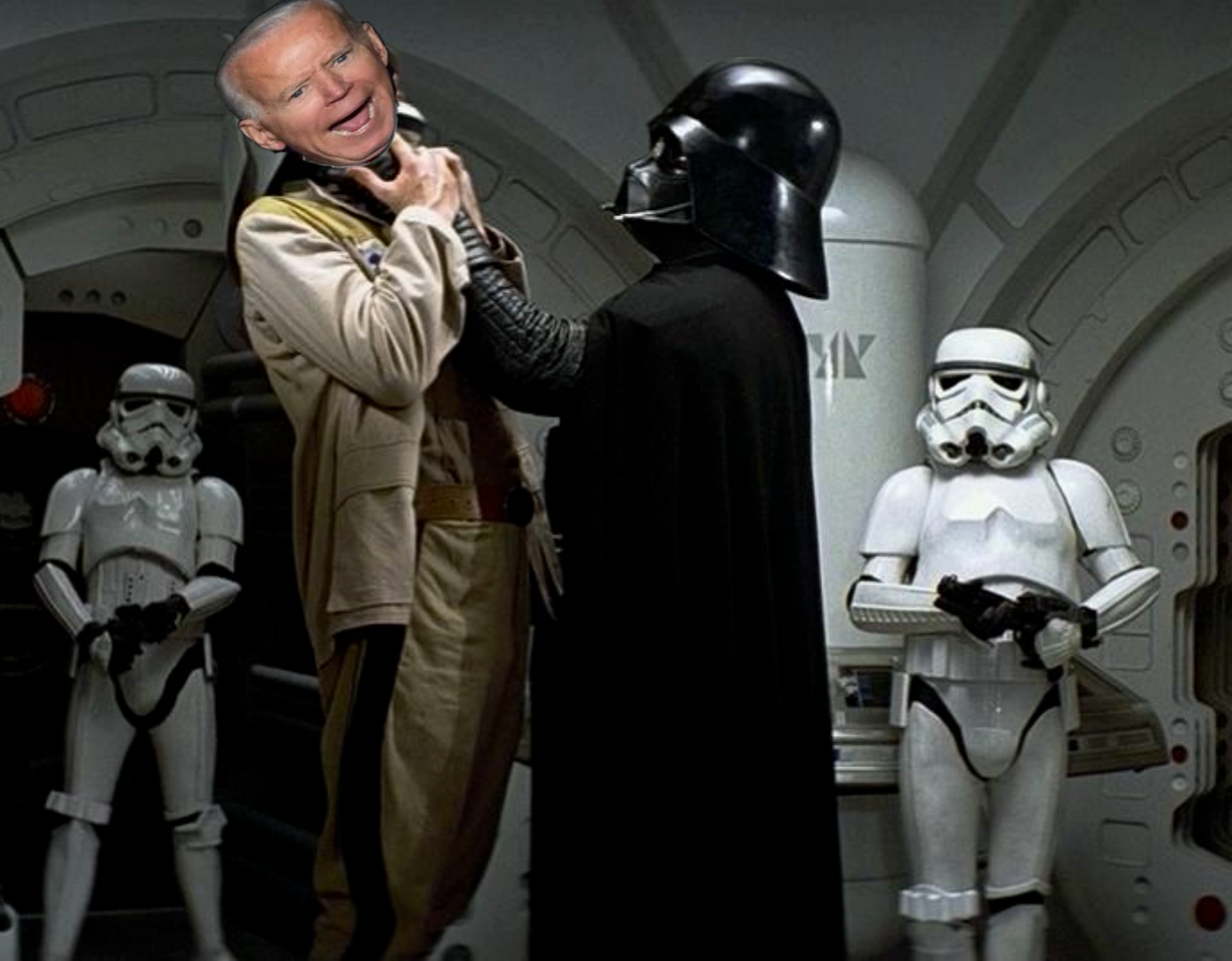 Biden and Vader Blank Meme Template