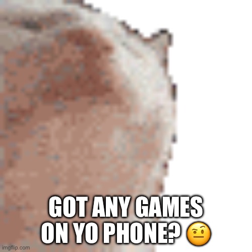 Safe for work? | GOT ANY GAMES ON YO PHONE? 🤨 | image tagged in cats,cat,billy what have you done | made w/ Imgflip meme maker