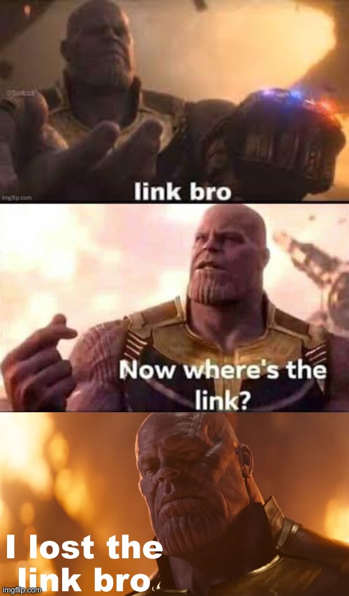 image tagged in link bro,now where's the link,i lost the link bro | made w/ Imgflip meme maker