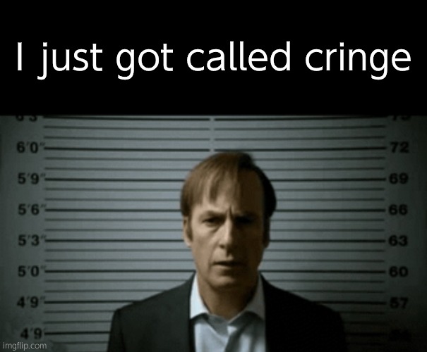 Used this in a comment | I just got called cringe | image tagged in saul goodman jail meme | made w/ Imgflip meme maker