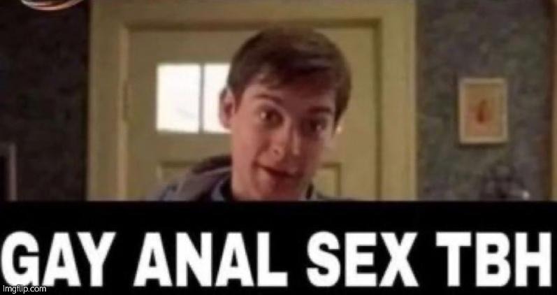 GAY ANAL SEX TBH | image tagged in gay anal sex tbh | made w/ Imgflip meme maker