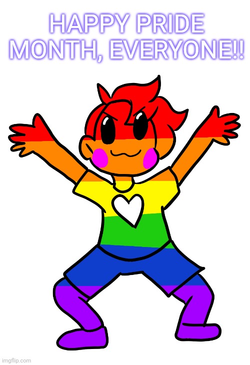 WHOOOOOOOOOO | HAPPY PRIDE MONTH, EVERYONE!! | image tagged in gay gummy | made w/ Imgflip meme maker