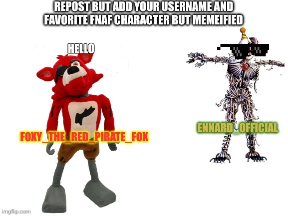 Hello | FOXY_THE_RED_PIRATE_FOX | image tagged in fnaf | made w/ Imgflip meme maker