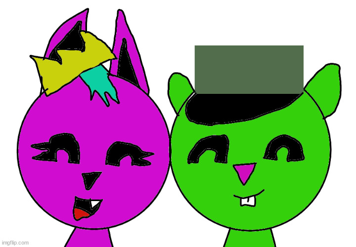 kitty x flippy | image tagged in kitty x flippy | made w/ Imgflip meme maker