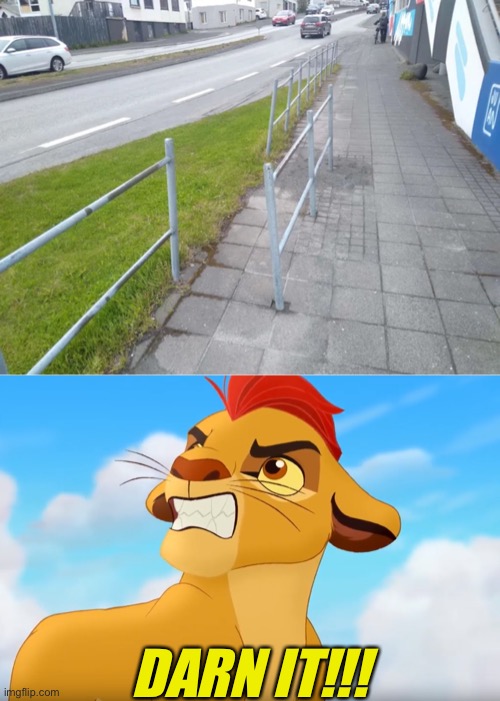 That fence… | DARN IT!!! | image tagged in kion,memes,funny,you had one job | made w/ Imgflip meme maker