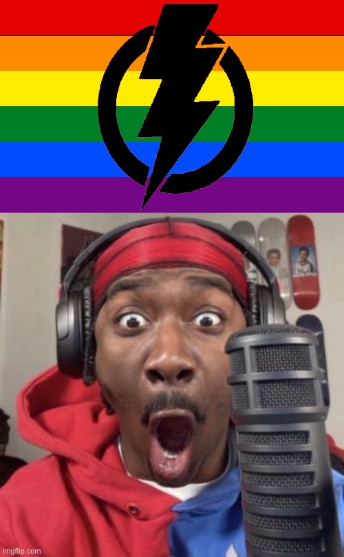 Irish Revolutionary Guard be Wildin | image tagged in gay amt flag,shocked black guy | made w/ Imgflip meme maker