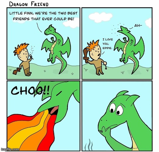Sneezy dragon | image tagged in dragon,fire,sneeze,sneezing,comics,comics/cartoons | made w/ Imgflip meme maker