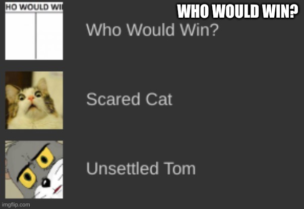 They're both cats.. | WHO WOULD WIN? | image tagged in who would win | made w/ Imgflip meme maker