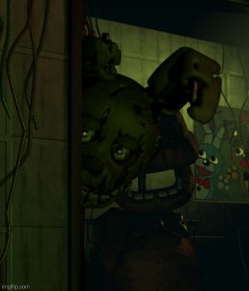 springtrap in door | image tagged in springtrap in door | made w/ Imgflip meme maker