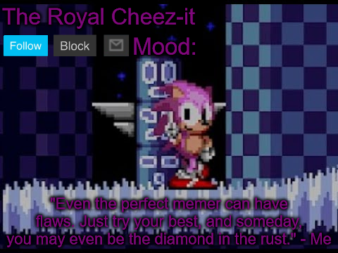 High Quality The-Royal-Cheez Rose Sonic Announcement Blank Meme Template