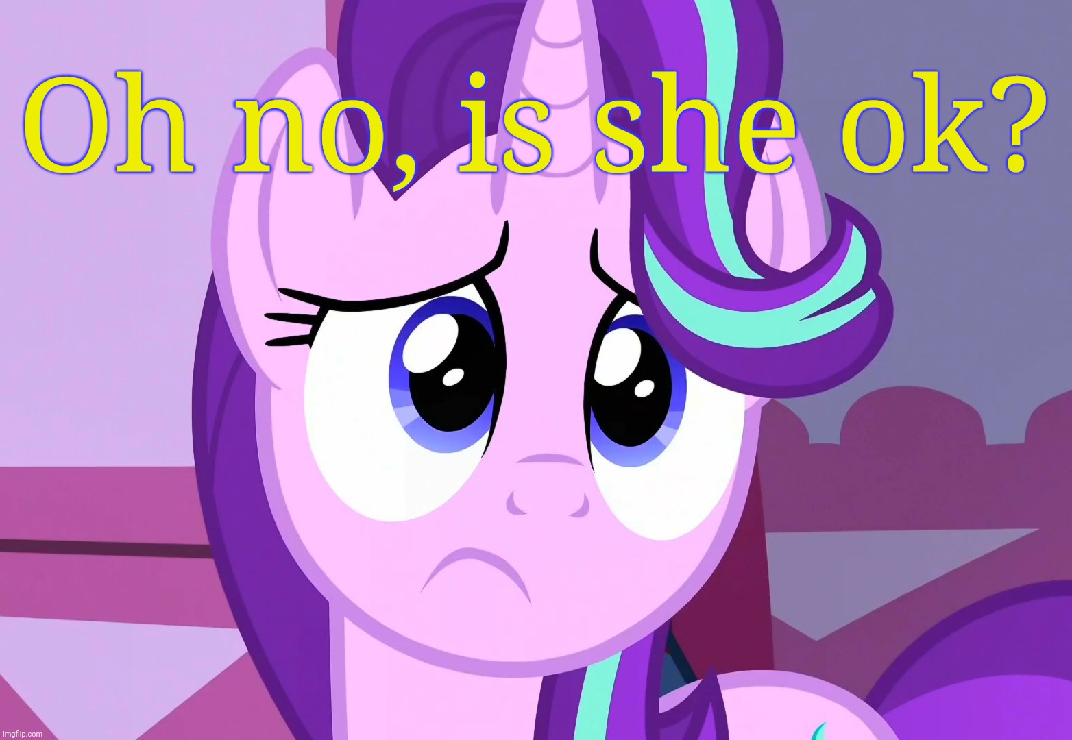 Sadlight Glimmer (MLP) | Oh no, is she ok? | image tagged in sadlight glimmer mlp | made w/ Imgflip meme maker
