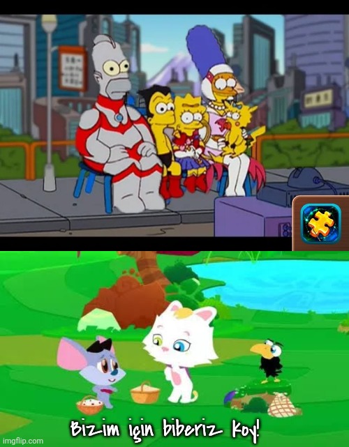 Have from the Simpsons Anime (Turning Japanese)? | Bizim için biberiz koy! | image tagged in japanese,turkey,magic jigsaw puzzles,zimad,the simpsons,anime | made w/ Imgflip meme maker