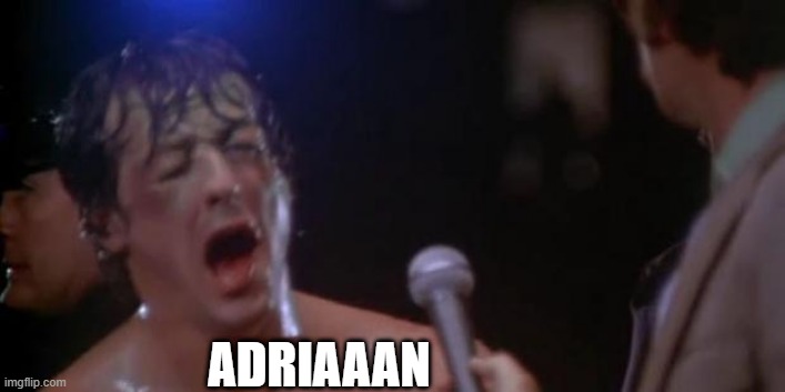 adrian | ADRIAAAN | image tagged in rocky adrian | made w/ Imgflip meme maker