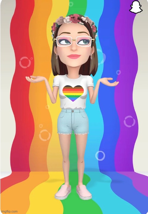 GUESS WHO DECORATED THEIR SNAPCHAT BITMOJI FOR PRIDE MONTH :D | made w/ Imgflip meme maker