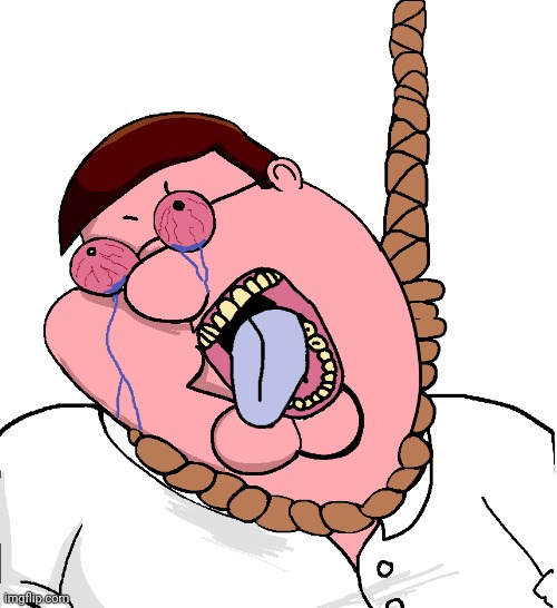 Peter Griffin suicide | image tagged in wojak suicide,peter griffin,noose | made w/ Imgflip meme maker