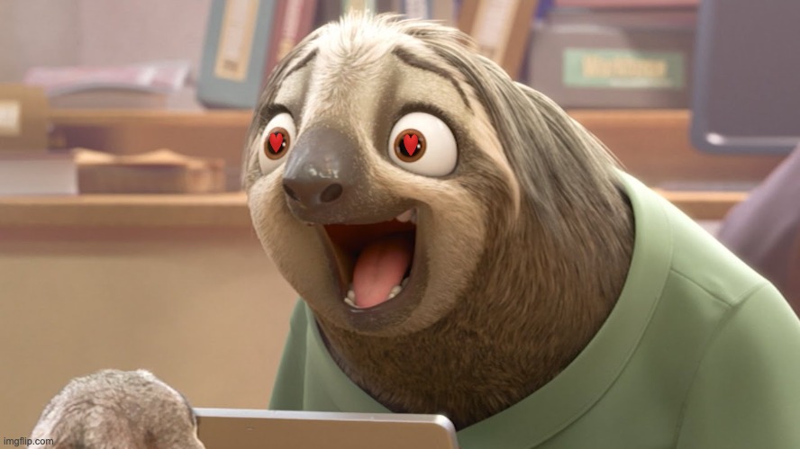 Happy Sloth Zootopia | image tagged in happy sloth zootopia,new,adorable | made w/ Imgflip meme maker