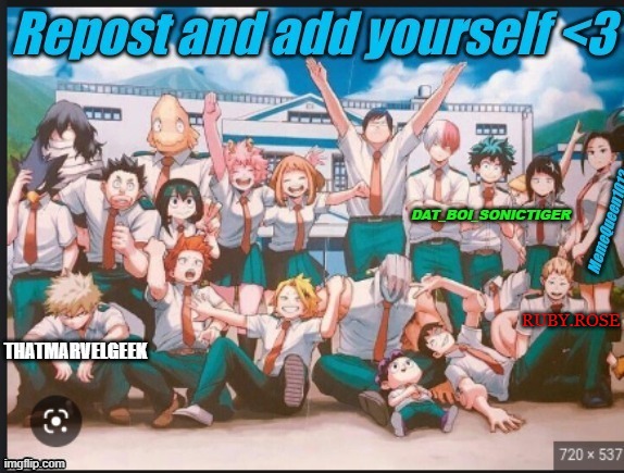 thought i would join in | RUBY.ROSE | image tagged in anime,anime meme,my hero academia | made w/ Imgflip meme maker