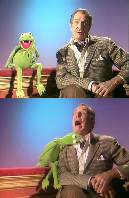 KERMIT BITES VINCENT PRICE Blank Template - Imgflip