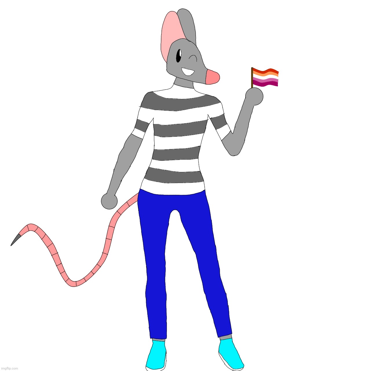 Quick draw for pride month, featuring my favorite lesbian rat! | made w/ Imgflip meme maker