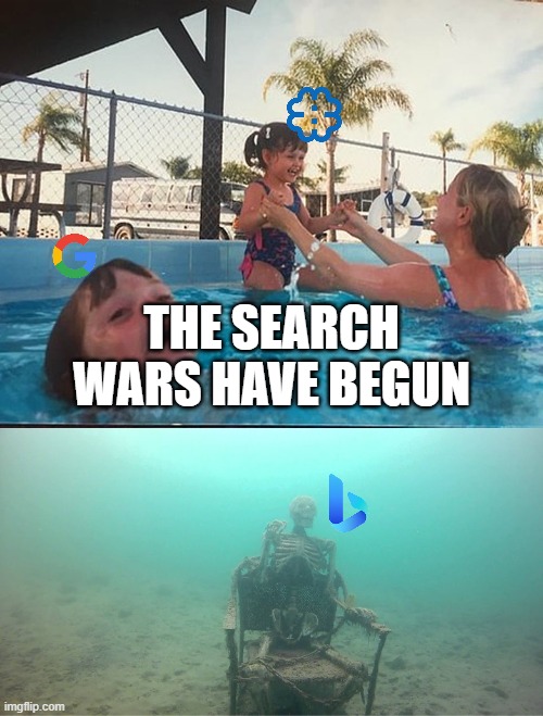 Search Wars | THE SEARCH WARS HAVE BEGUN | image tagged in search,artificial intelligence | made w/ Imgflip meme maker