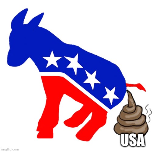 Democrat donkey pooping | USA | image tagged in democrat donkey pooping | made w/ Imgflip meme maker