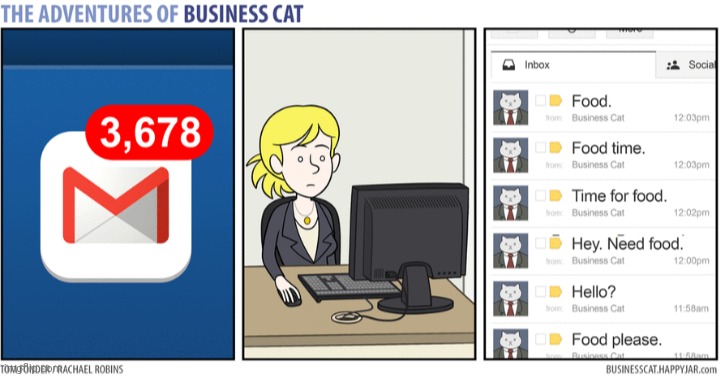 The Adventures of Business Cat #55 - Email | made w/ Imgflip meme maker