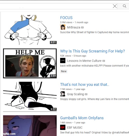 Take a look on how crippled youtube recommendations are | made w/ Imgflip meme maker