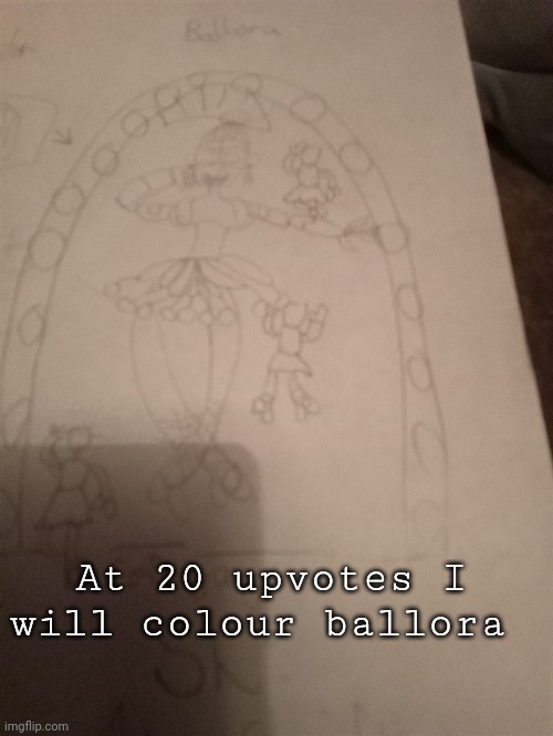 Ballora  art | At 20 upvotes I will colour ballora | image tagged in fnaf,ballora,mrs afton,fnaf sister location | made w/ Imgflip meme maker