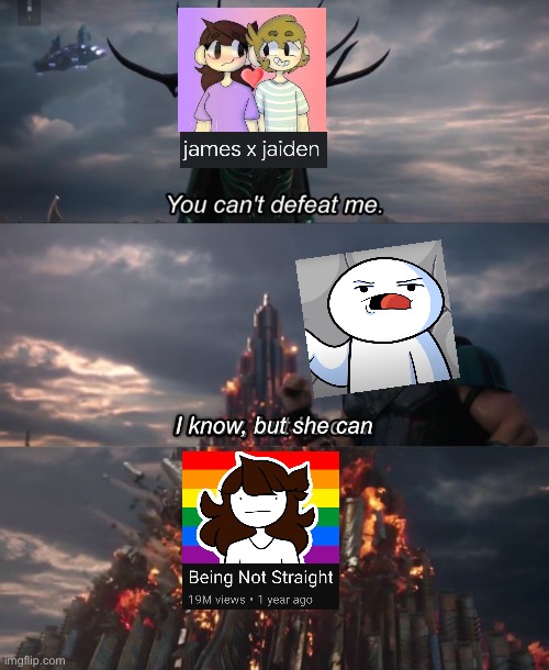It’s finally over | I know, but she can | image tagged in you can't defeat me | made w/ Imgflip meme maker
