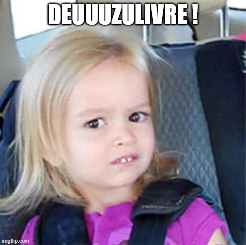 Confused Little Girl | DEUUUZULIVRE ! | image tagged in confused little girl | made w/ Imgflip meme maker