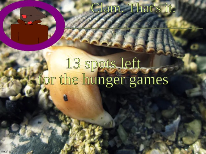 m | 13 spots left for the hunger games | made w/ Imgflip meme maker