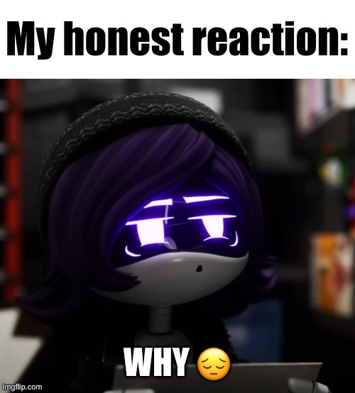 My honest reaction (Uzi Edition) | WHY ? | image tagged in my honest reaction uzi | made w/ Imgflip meme maker