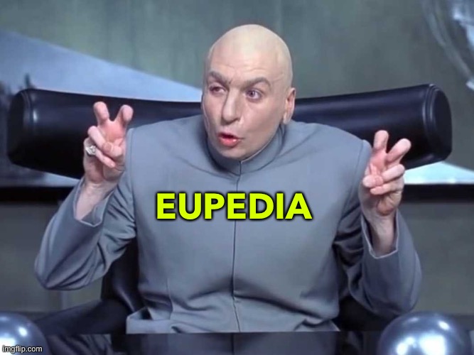 Eupedia | EUPEDIA | image tagged in dr evil air quotes | made w/ Imgflip meme maker
