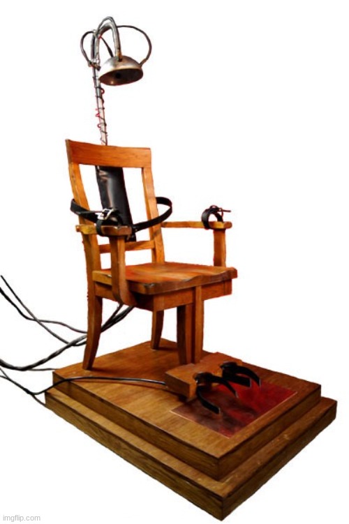 Electric chair | image tagged in electric chair | made w/ Imgflip meme maker