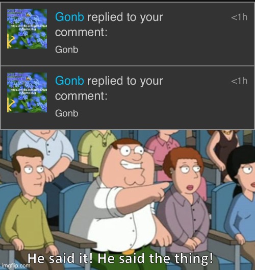 Gonb | image tagged in he said the thing | made w/ Imgflip meme maker