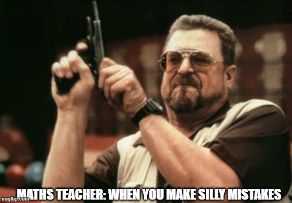 Maths Teacher is a Ripper | MATHS TEACHER: WHEN YOU MAKE SILLY MISTAKES | image tagged in memes,am i the only one around here | made w/ Imgflip meme maker