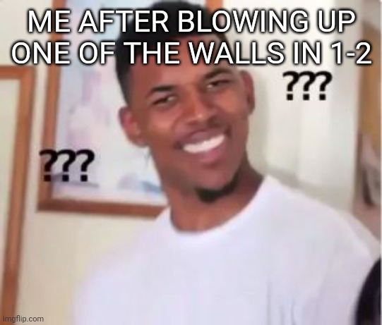 Nick Young | ME AFTER BLOWING UP ONE OF THE WALLS IN 1-2 | image tagged in nick young | made w/ Imgflip meme maker