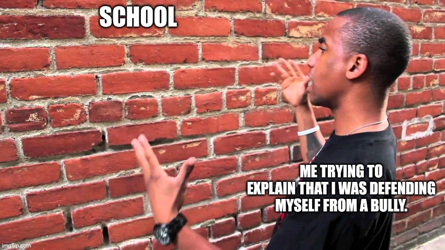 Mmmmmmmmmmmmmmmmmmmmmmmmmmmmmmm and I think the first option is best to get in the car and get a car insurance for the car insur | SCHOOL; ME TRYING TO EXPLAIN THAT I WAS DEFENDING MYSELF FROM A BULLY. | image tagged in talking to wall | made w/ Imgflip meme maker