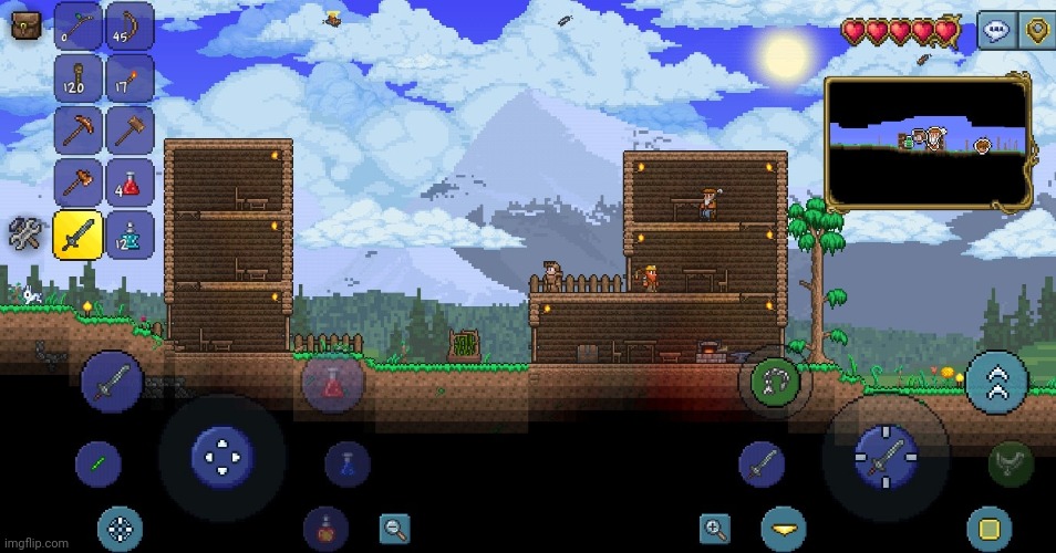 More mobile progress | image tagged in terraria,gaming,screenshot | made w/ Imgflip meme maker