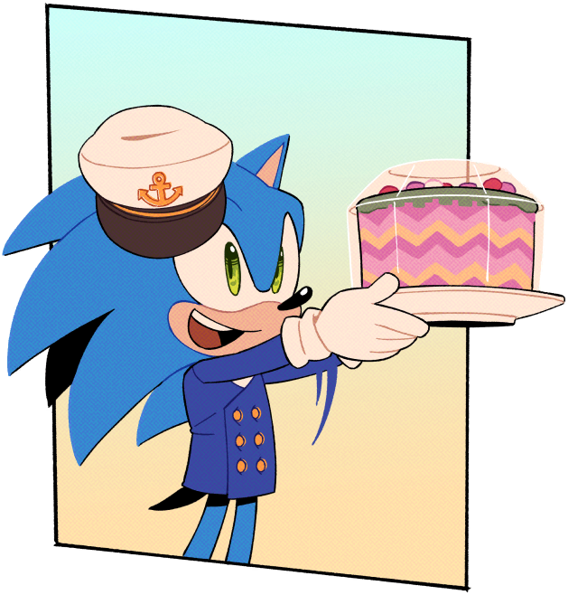 sonic giving cake Blank Meme Template