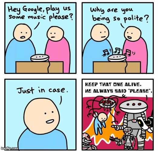 Be Polite | image tagged in comics | made w/ Imgflip meme maker