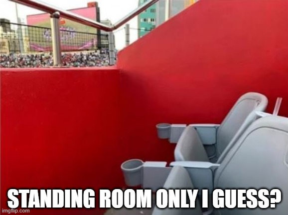 Great View of the Game | STANDING ROOM ONLY I GUESS? | image tagged in you had one job | made w/ Imgflip meme maker