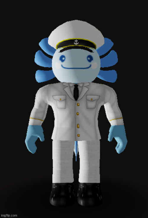 Captain Axo, the captain of the Axolotl Fleet. | made w/ Imgflip meme maker